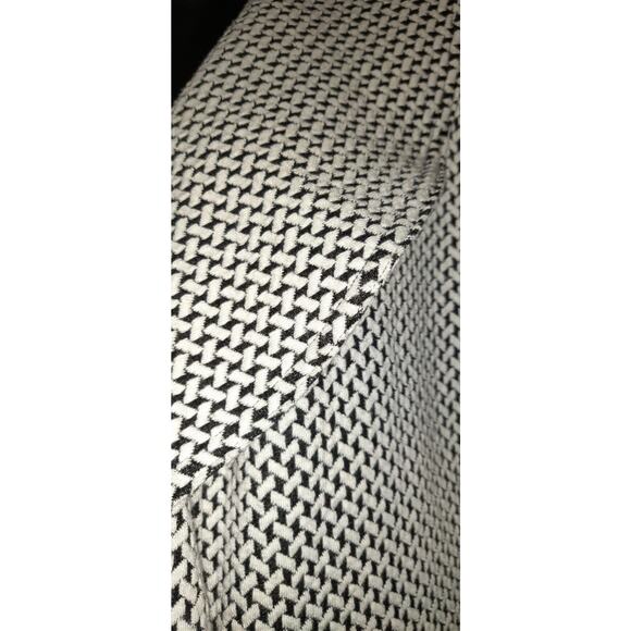 Chevron Cardigan Black & White Blazer Jacket CALVIN KLEIN Ruffle Women's SIZE 4 - Picture 5 of 11